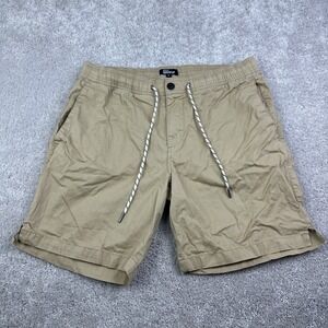 Reyn Spooner Shorts Mens Medium Khaki Beige Chino Drawstring Classic Casual‎
